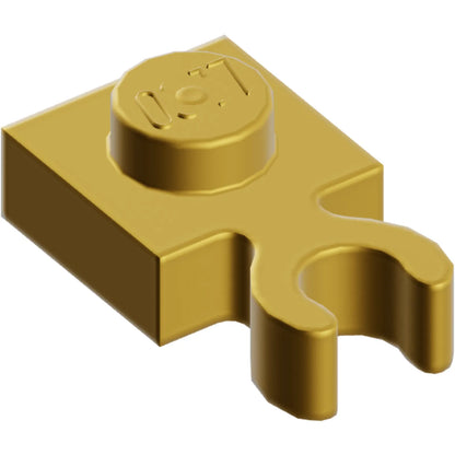 Part 4085d - Plate, Modified 1 x 1 with Open O Clip Thick (Vertical Grip)