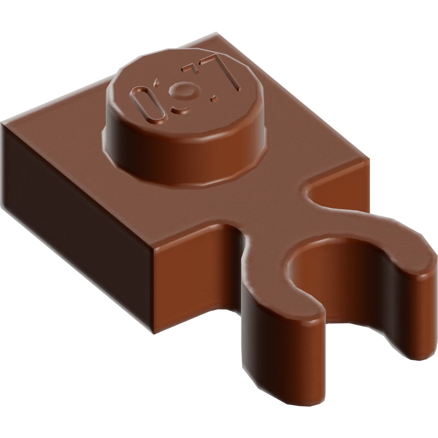 Part 4085d - Plate, Modified 1 x 1 with Open O Clip Thick (Vertical Grip)