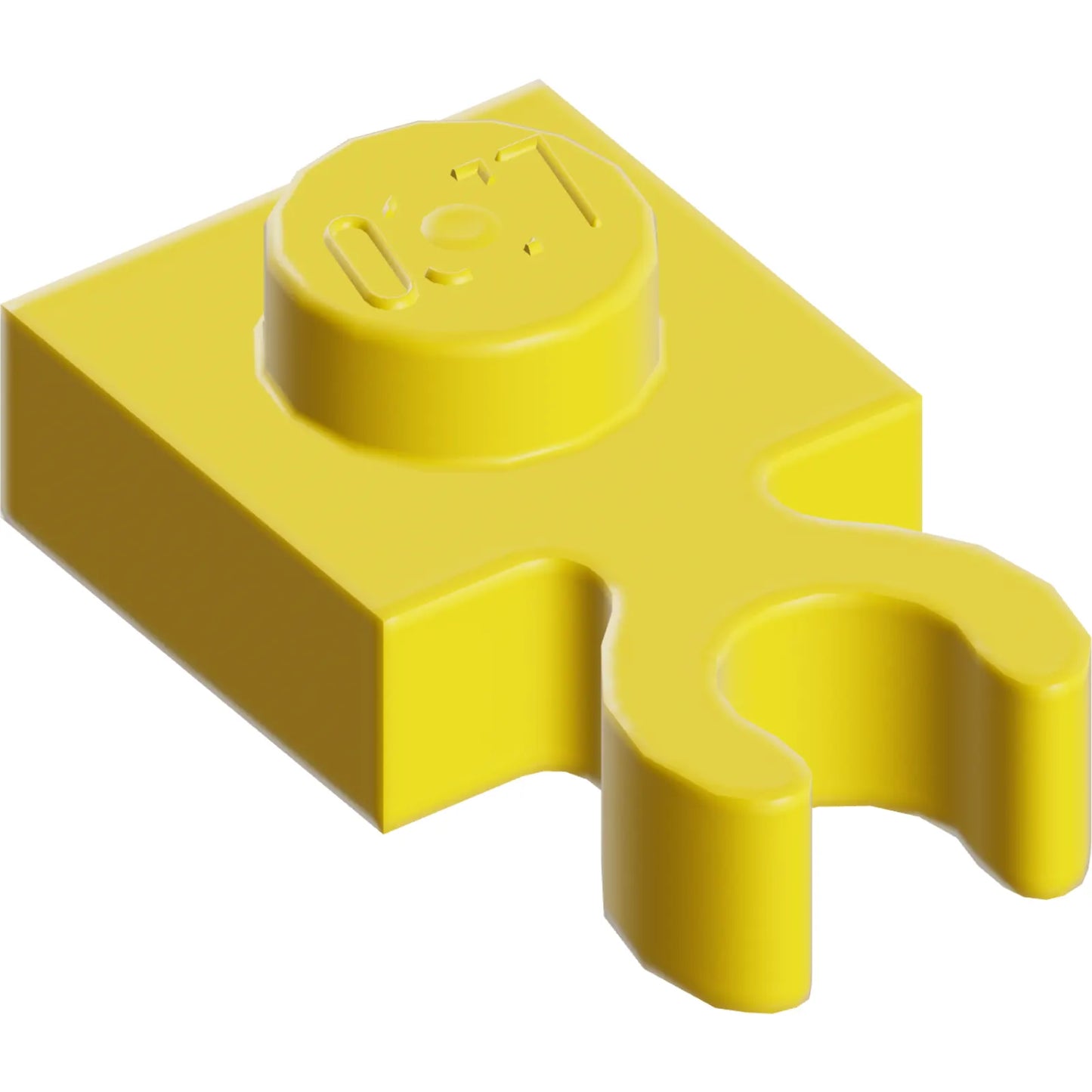 Part 4085d - Plate, Modified 1 x 1 with Open O Clip Thick (Vertical Grip)
