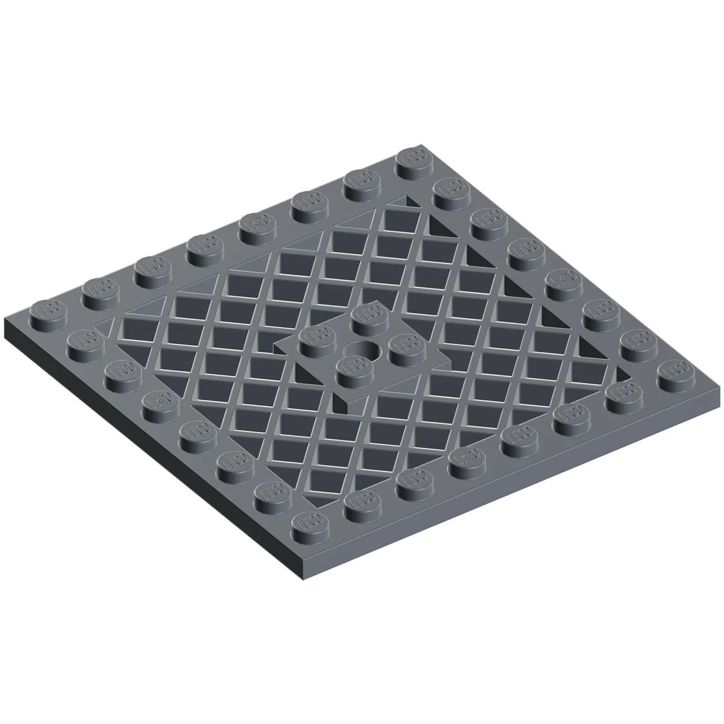 Part 4151b - Plate, Modified 8 x 8 with Grille and Hole in Center