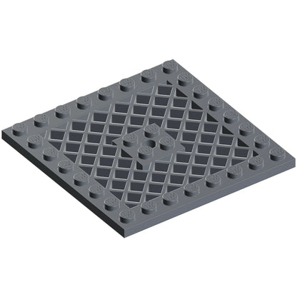 Part 4151b - Plate, Modified 8 x 8 with Grille and Hole in Center