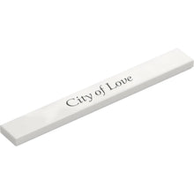 Part 4162pb334 - Tile 1 x 8 with Black 'City of Love' Pattern