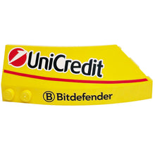 Part 41750pb038 - Wedge 8 x 3 x 2 Open Left with Red Stripe, UniCredit and Bitdefender Logos Pattern