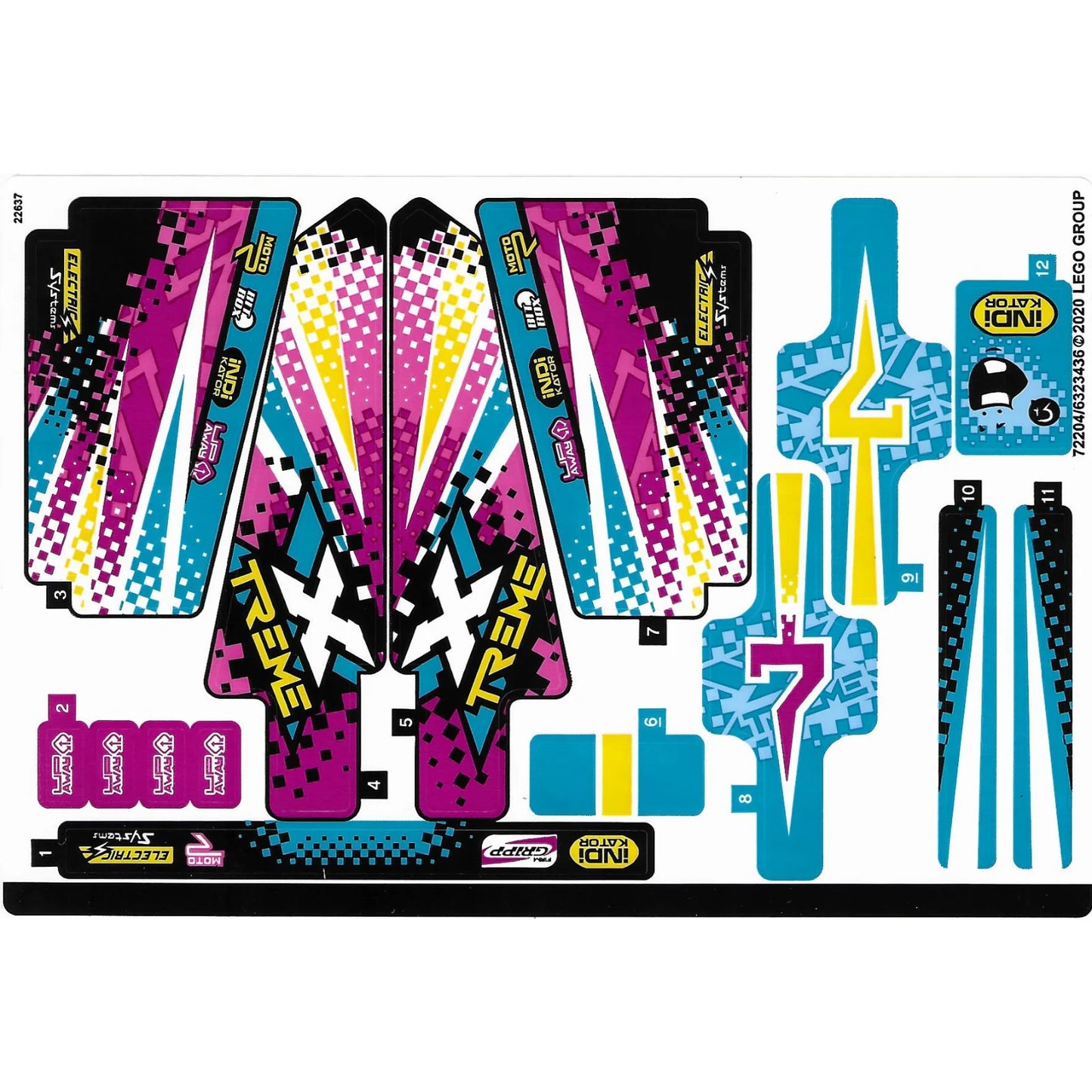 Part 42124stk01 - Sticker Sheet for Set 42124 - (72204/6323436)