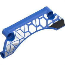 Part 42531pb001L - Technic, Panel Car Mudguard Arched 9 x 2 x 3 Straight Top with Silver Polygons and Thick Black Stripe Pattern Model Left Side