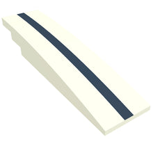 Part 42918pb01 - Slope, Curved 8 x 2 with Dark Blue Stripe Pattern