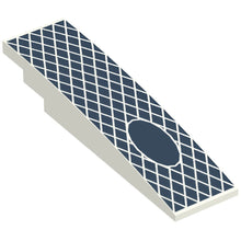 Part 42918pb02 - Slope, Curved 8 x 2 with Dark Blue Diamond Mesh and Oval Pattern