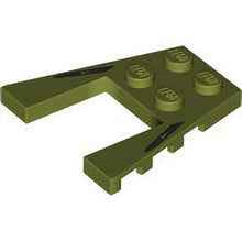 Part 43719pb01 - Wedge, Plate 4 x 4 with Black Stripes and Silver Shock Absorbers Pattern