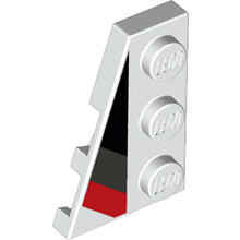 Part 43723pb01 - Wedge, Plate 3 x 2 Left with Black, Dark Bluish Gray and Red Racing Stripes Pattern