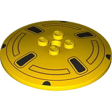 Part 44375bpb28 - Dish 6 x 6 Inverted (Radar) - Solid Studs with Black and Medium Nougat Hubcap Pattern