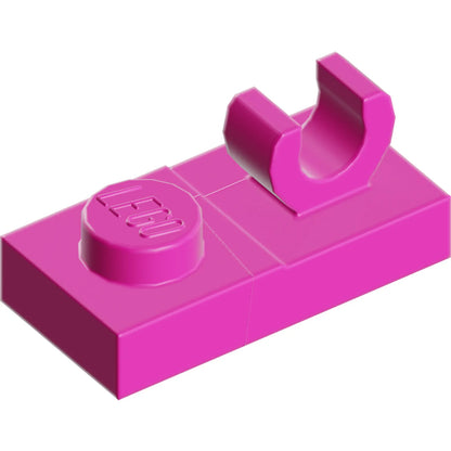 Part 44861 - Plate, Modified 1 x 2 with Open O Clip on Top