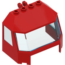 Part 45406c02 - Windscreen 4 x 6 x 4 Cab with Hinge and 1 x 4 Bottom Cutout with Trans-Light Blue Glass (45406 / 46103)