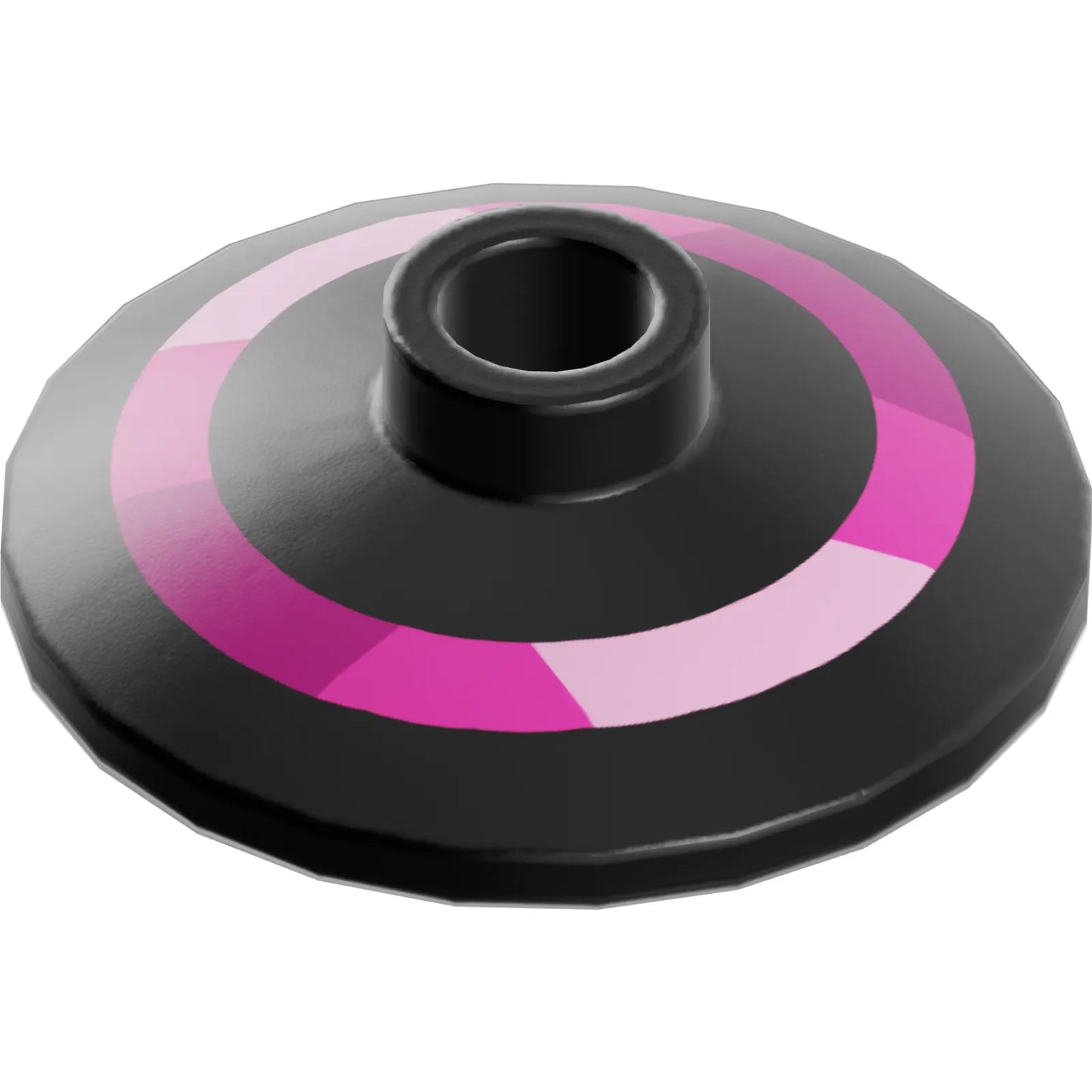 Part 4740pb034 - Dish 2 x 2 Inverted (Radar) with Bright Pink, Dark Pink, and Magenta Ring Pattern