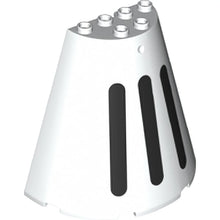 Part 47543pb10 - Cone Half 8 x 4 x 6 with 3 Black Stripes Pattern (SW D-O Head Top)