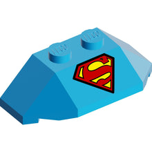 Part 47759pb12 - Wedge 2 x 4 Triple with Superman 'S' Logo Reverse Pattern