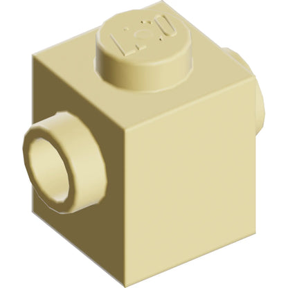 Teil 47905 - Stein, modifiziert 1 x 1 mit Noppen auf 2 Seiten, gegenüber