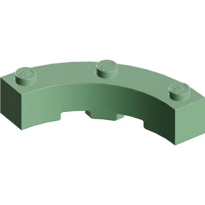 Part 48092 - Brick, Round Corner 4 x 4 Macaroni Wide with 3 Studs