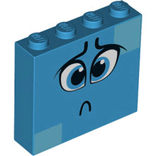 Part 49311pb004 - Brick 1 x 4 x 3 with Dark Azure Eyes, Worried Eyebrows, Sad Pout and Medium Azure Squares on Two Corners Pattern (Queen Watevra Wa'Nabi Face)