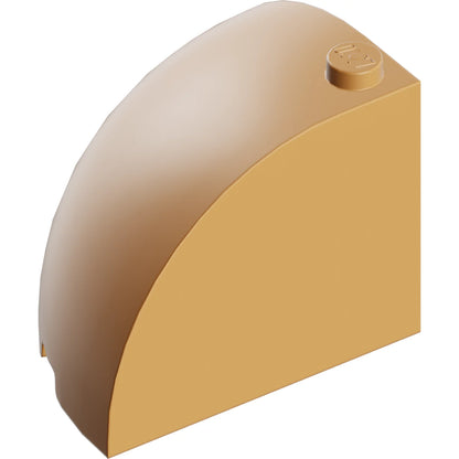 Part 49612 - Brick, Round Corner 4 x 4 x 2 2/3 Dome Top