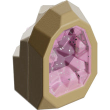 Part 49656pb02 - Rock 1 x 1 Geode with Molded Glitter Trans-Dark Pink Crystals Pattern
