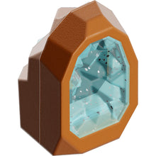 Part 49656pb03 - Rock 1 x 1 Geode with Molded Glitter Trans-Light Blue Crystals Pattern