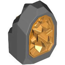 Part 49656pb09 - Rock 1 x 1 Geode with Molded Trans-Orange Crystals Pattern