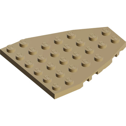 Teil 50303 - Keilplatte 7 x 6 mit Bolzenkerben (Bootsbugplatte)