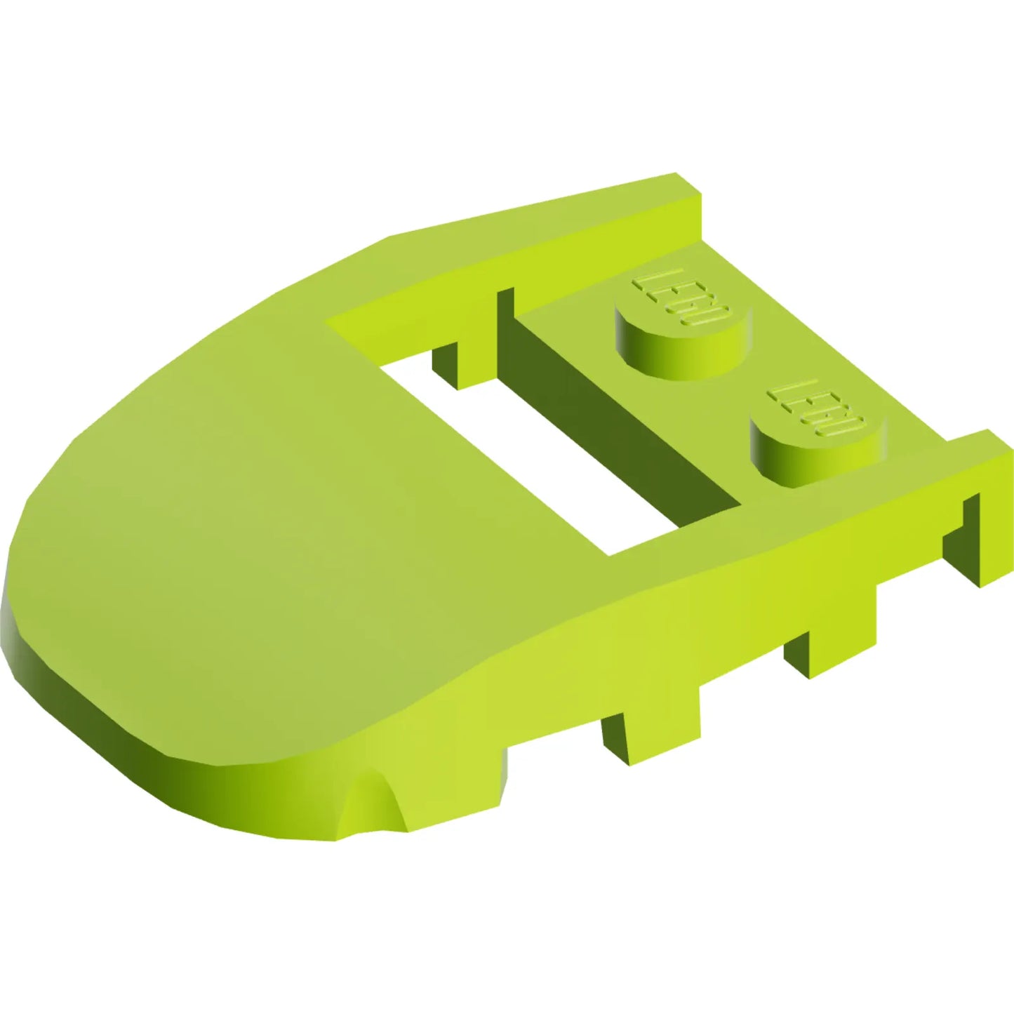 Part 50948 - Wedge 4 x 3 Cut Back with Cutout, 2 Studs