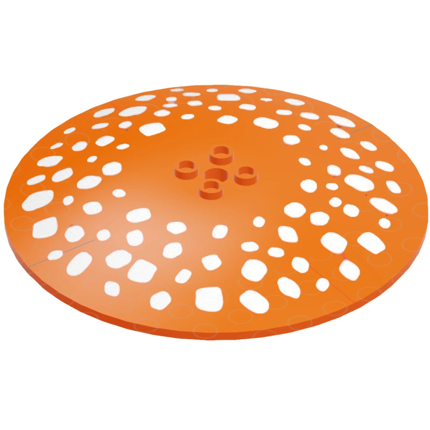 Part 50990bpb11 - Dish 10 x 10 Inverted (Radar) - Solid Studs with White Mushroom Spots Pattern