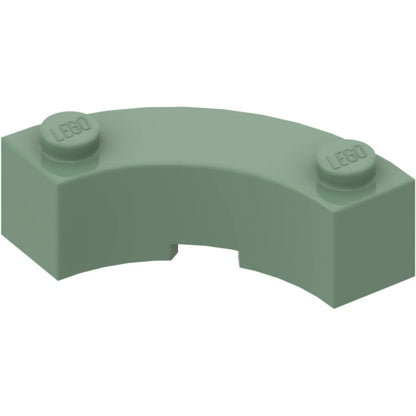 Part 5152 - Brick, Round Corner 3 x 3 Macaroni with 2 Studs