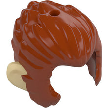 Part 53094pb01 - Minifigure, Hair and Sideburns, Swept Back with Molded Tan Ears Pattern