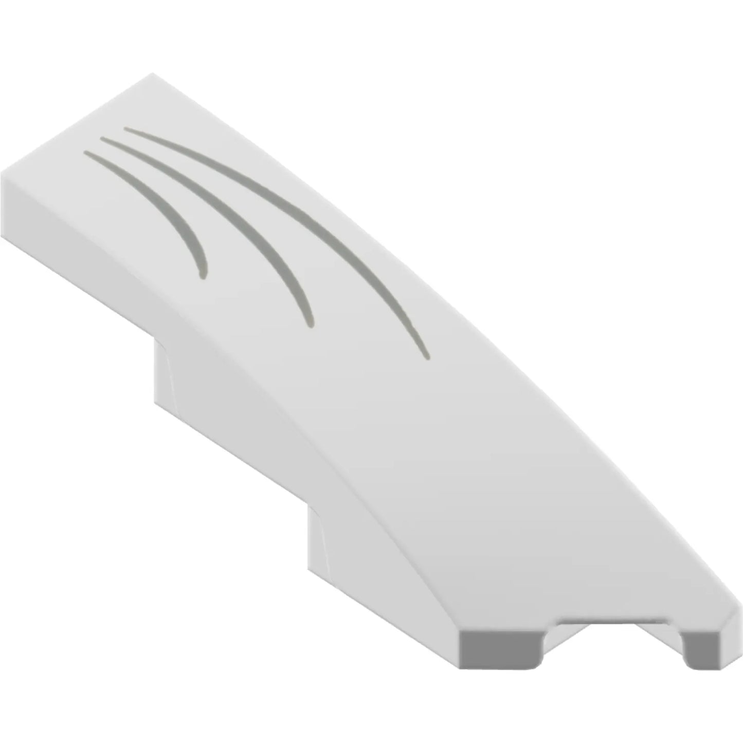 Part 5414pb007 - Wedge 4 x 1 Right with 3 Dark Bluish Gray Curved Lines Pattern