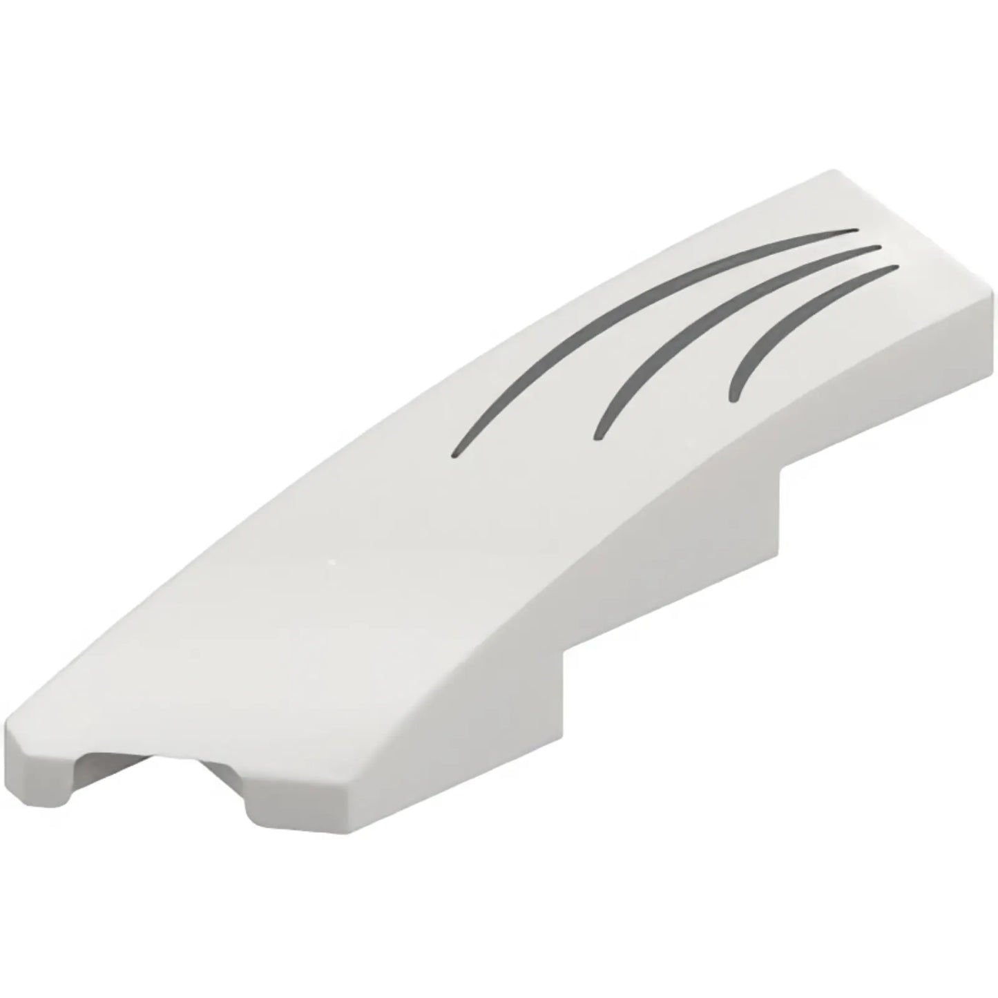 Part 5415pb007 - Wedge 4 x 1 Left with 3 Dark Bluish Gray Curved Lines Pattern