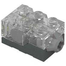 Part 54930c02 - Electric, Light Brick 2 x 3 x 1 1/3 with Trans-Clear Top and Yellow LED Light (Glows Orange)