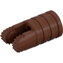 Part 57360 - Hinge Cylinder 1 x 2 Locking with 2 Fingers, 7 Teeth and Axle Hole on Ends without Slots