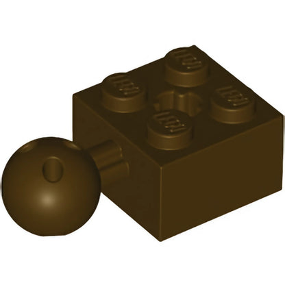 Part 57909b - Technic, Brick Modified 2 x 2 with Ball Joint and Axle Hole with 6 Holes in Ball