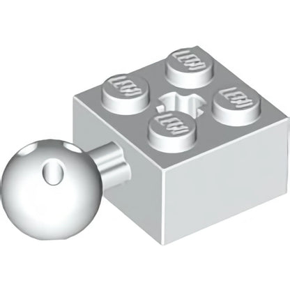 Part 57909b - Technic, Brick Modified 2 x 2 with Ball Joint and Axle Hole with 6 Holes in Ball