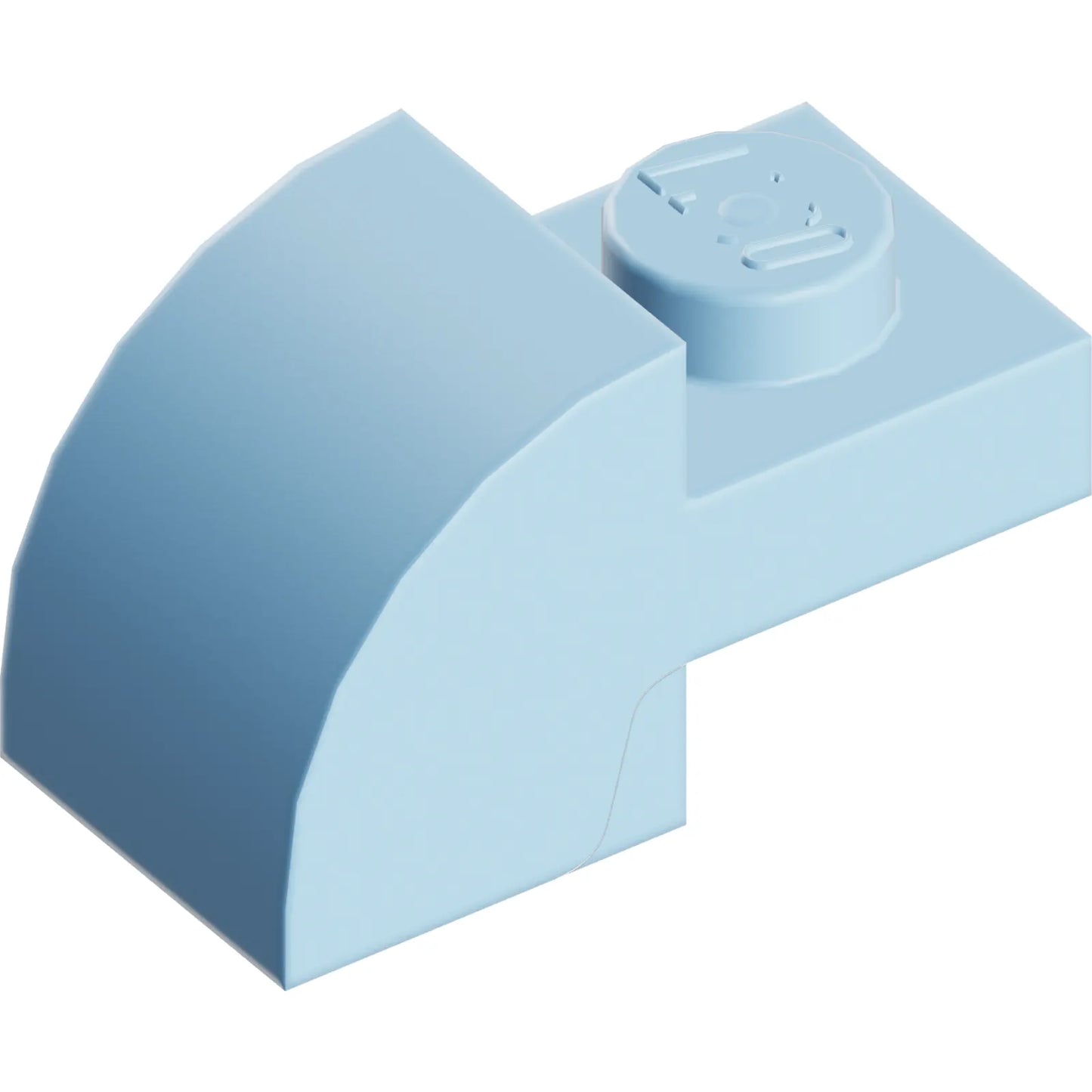 Part 5841 - Slope, Curved 2 x 1 with Recessed Stud