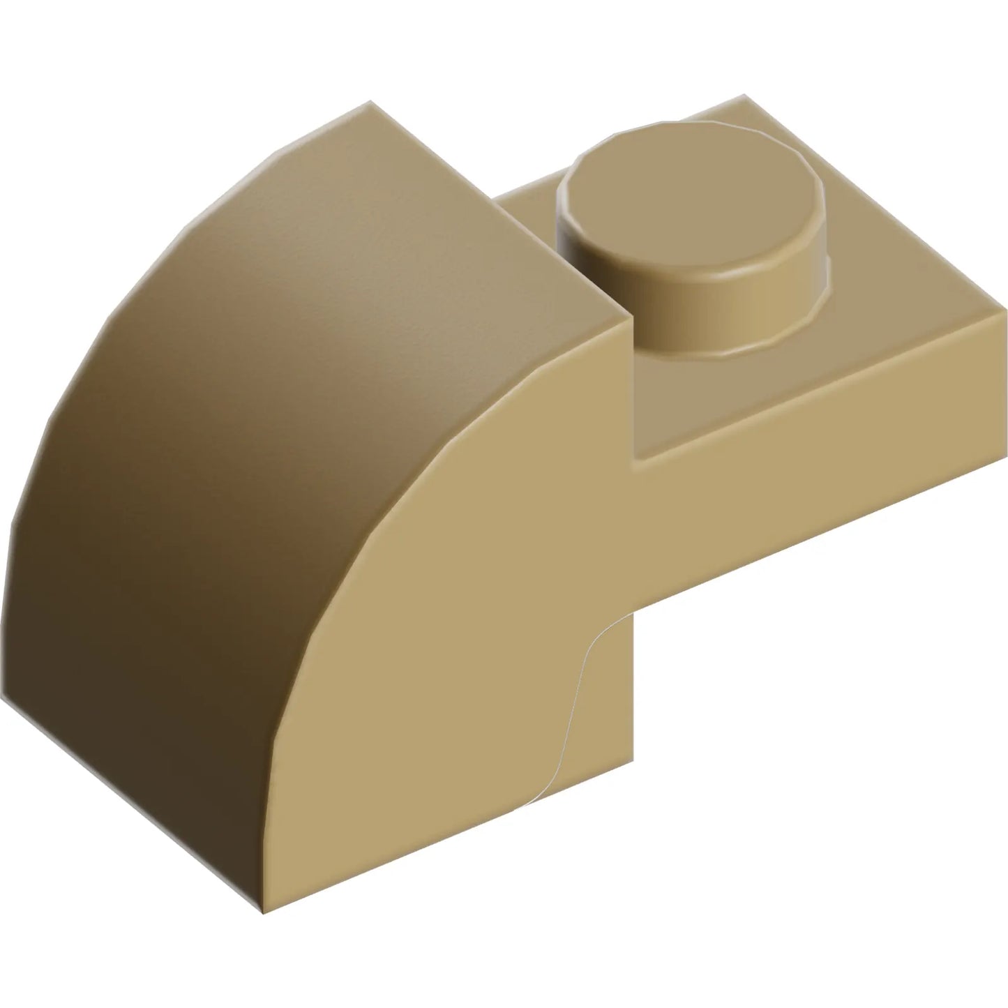 Part 5841 - Slope, Curved 2 x 1 with Recessed Stud