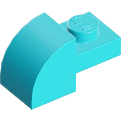 Part 5841 - Slope, Curved 2 x 1 with Recessed Stud