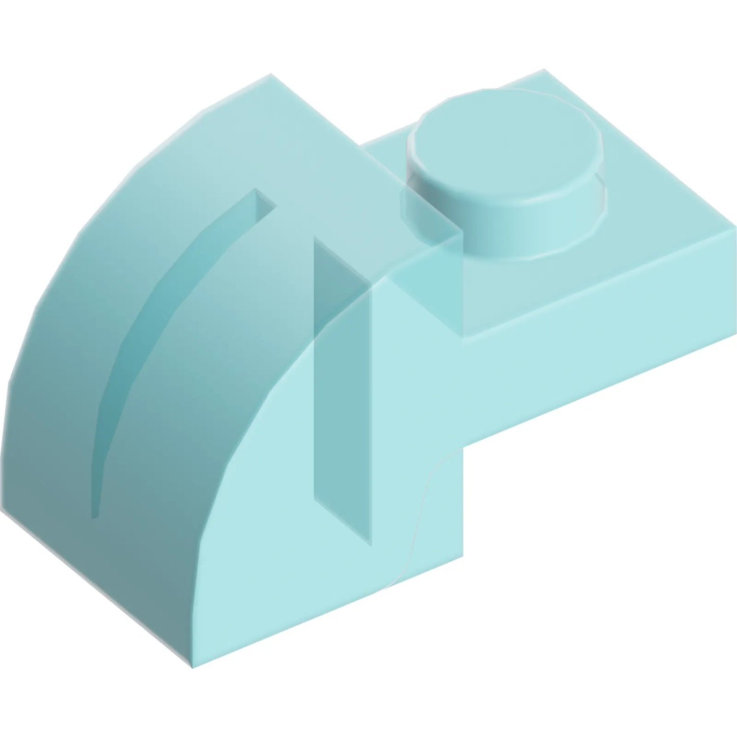 Part 5841 - Slope, Curved 2 x 1 with Recessed Stud