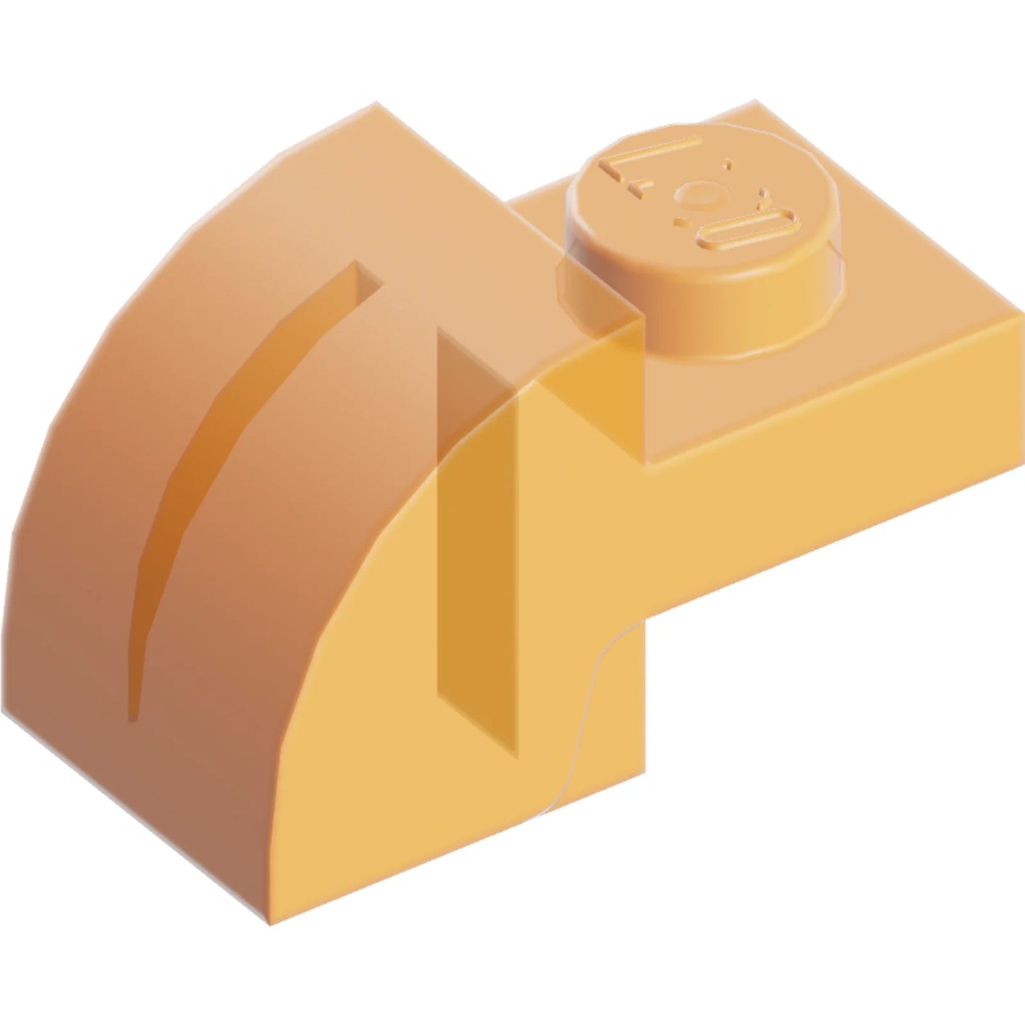 Part 5841 - Slope, Curved 2 x 1 with Recessed Stud