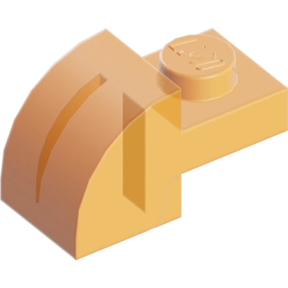 Part 5841 - Slope, Curved 2 x 1 with Recessed Stud