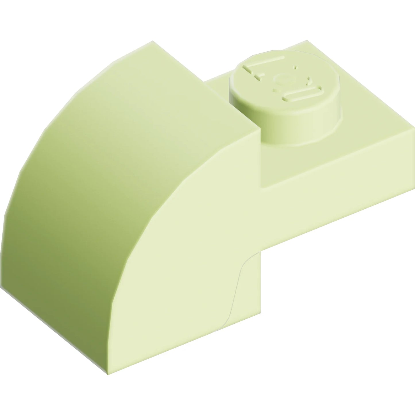Part 5841 - Slope, Curved 2 x 1 with Recessed Stud