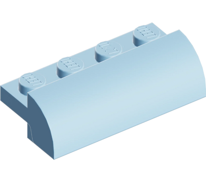 Part 5842 - Slope, Curved 2 x 4 with 4 Recessed Studs