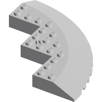 Part 58846 - Brick, Round Corner 10 x 10 with Slope 33 Edge, Axle Hole, Facet Cutout
