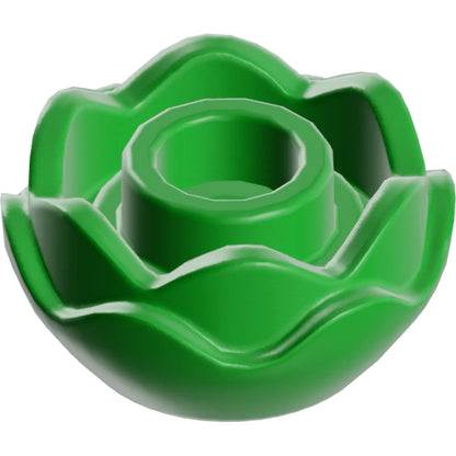 Part 5904 - Plant Flower Round with 2 Layers (Peony Rose) with Open Stud and Small Pin Hole