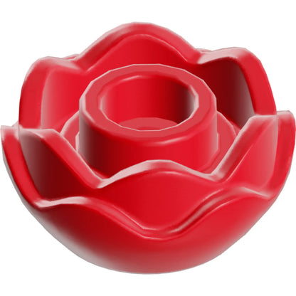 Part 5904 - Plant Flower Round with 2 Layers (Peony Rose) with Open Stud and Small Pin Hole