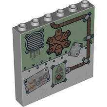 Part 59349pb153 - Panel 1 x 6 x 5 with Metal Plates, Wrenches, Grille, Vehicle and Warning Sign with Button and Tube Pattern