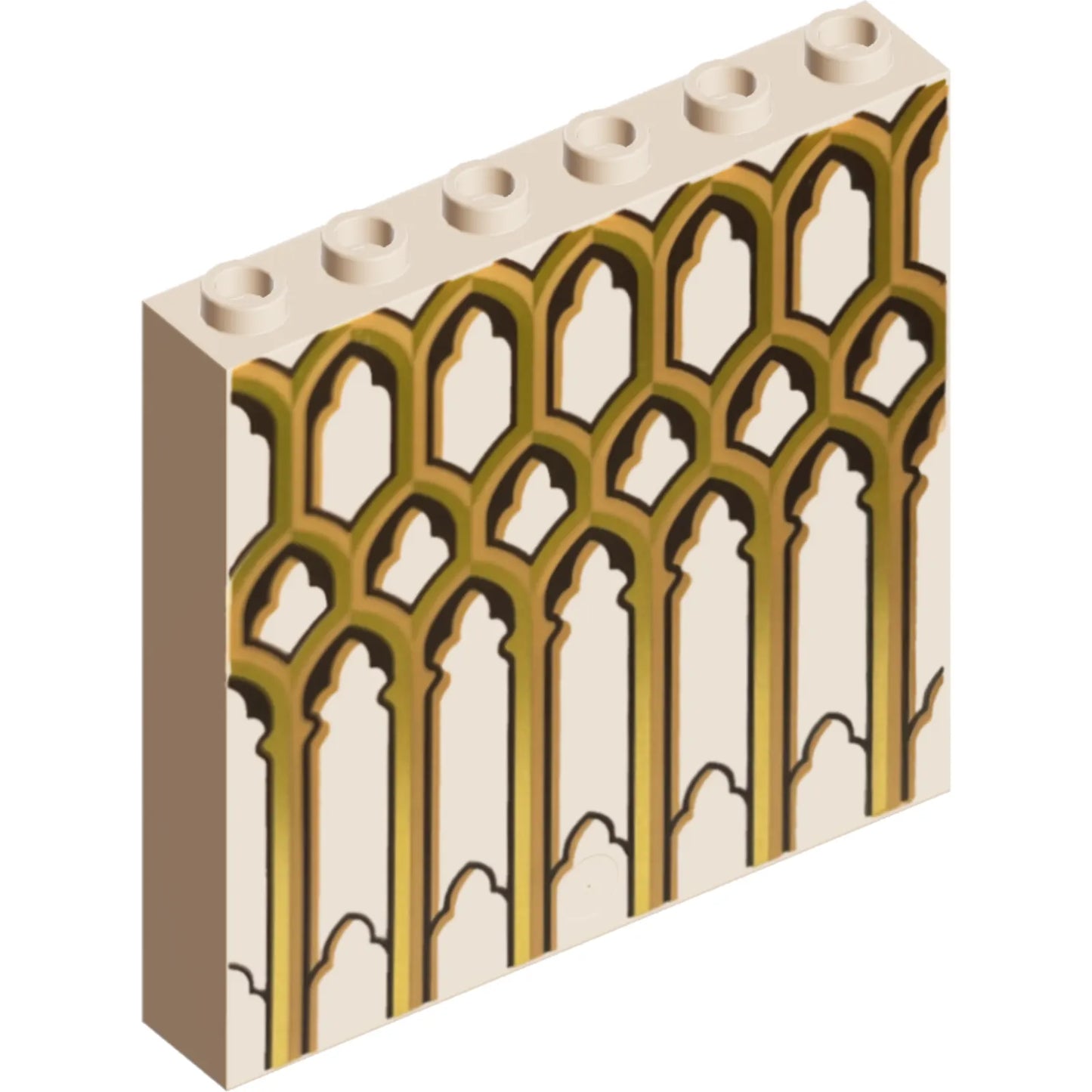 Part 59349pb323 - Panel 1 x 6 x 5 with Gold Arches and Pillars Pattern